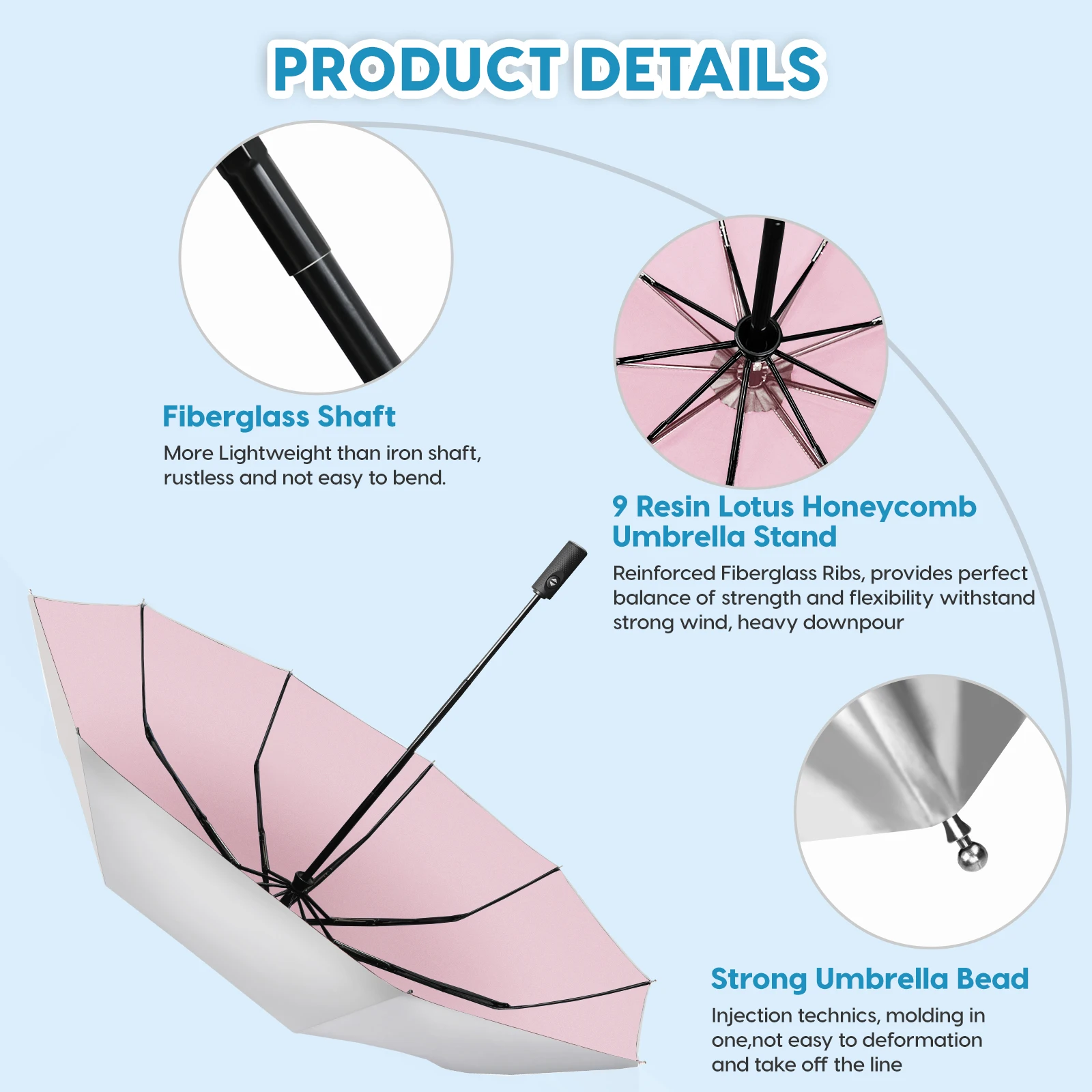 ZOMAKE utomatic Folding Umbrella Travel Umbrella UV Protection Small Portable Sun Umbrellas Compact Paraguas AWindproof
