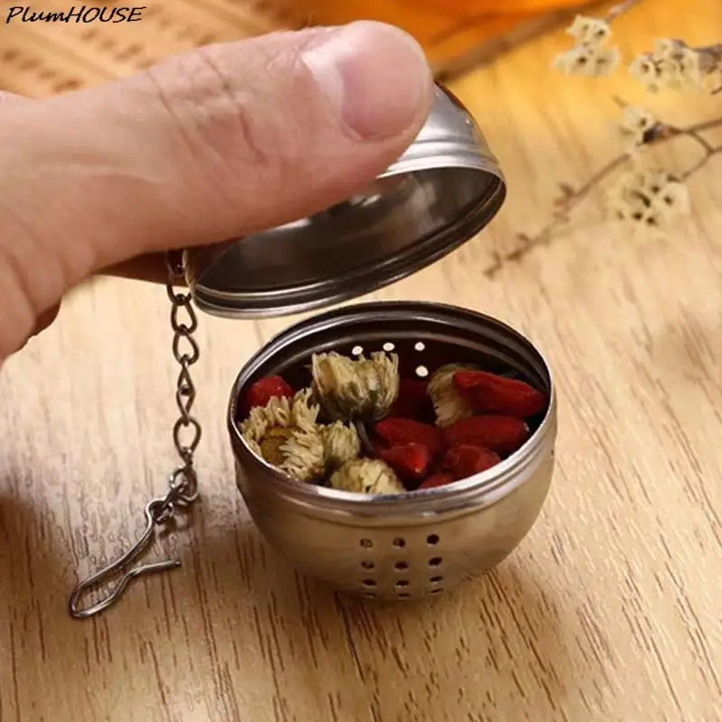 Description Picture 3 of itemStainless Steel Tea Infuser Tea Leaves Diffuser Spice Seasoning Ball Strainer Teapot Fine Mesh Coffee Filter Kitchen Accessories