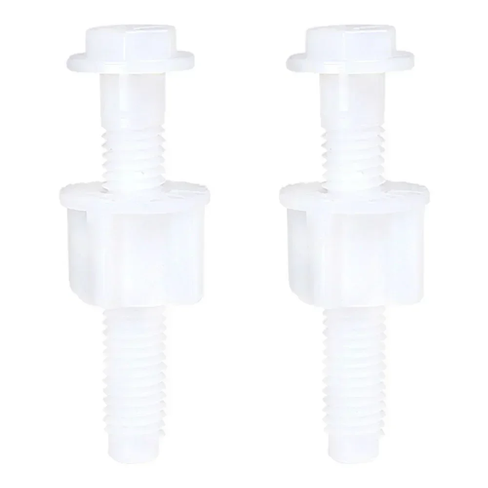 Toilet Hinge Bolts Screw Fixing Fitting Kit 2pcs Repair Bolts Plastic Universal Replacement Toilet Lid Set Screws Bathroom Parts toilet seat accessories toilet hinge replacement