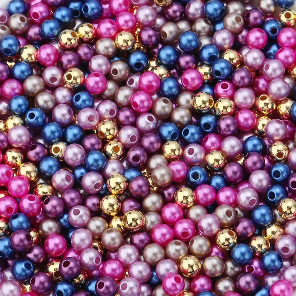 Colorful Acrylic Pearl Beads