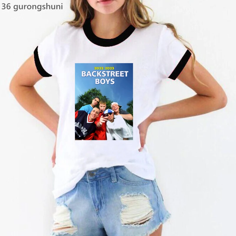 

Vintage Tshirts Women Clothes 2022 Backstreet Boys World Print T-Shirt Femme Summer Fashion T Shirt Female Harajuku Shirt Tops