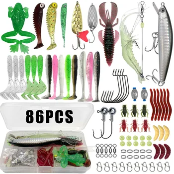 Fishing 86/88/136/149/366pcs Fishing Lure Kit For Trout/Pike/Bass Multi-Lure Fishing Set Layered Tackle Pro Gear Tackle Box 5