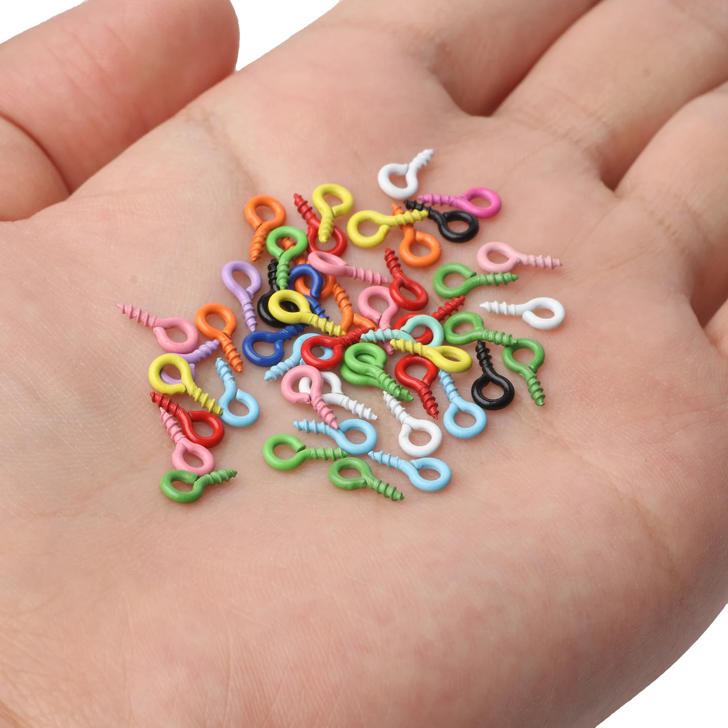 100pcs Colorful Small Tiny Mini Eye Pins Eyepins Hooks Eyelets Screw  Threaded Stainless Steel Clasps Hook For Jewelry Making DIY - AliExpress