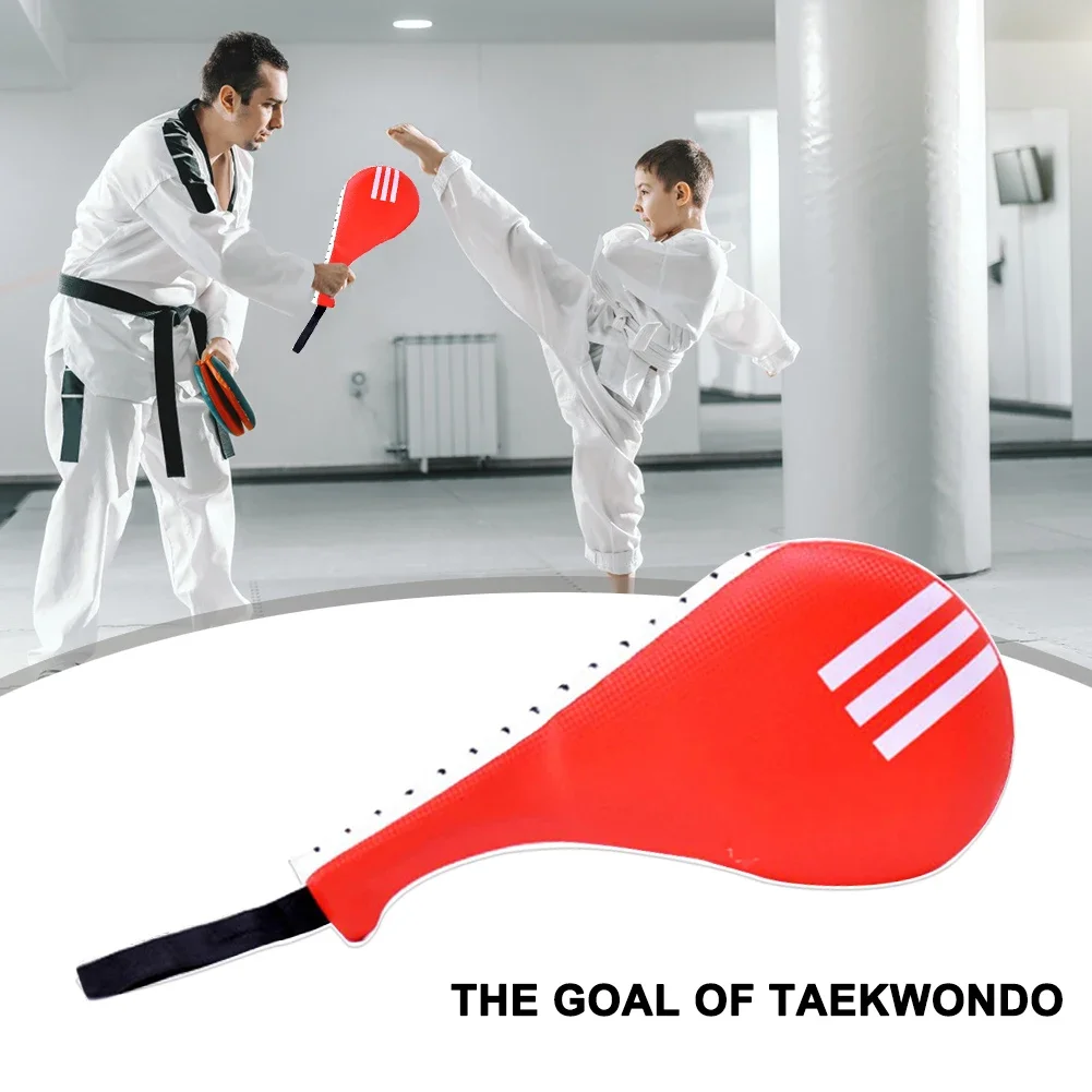 Taekwondo Kick Pad Taekwondo Foot Target PU Karate Kick Pad with Grip Boxing Training Hand Target Elastic Portable Multifunctional Sports Equipment