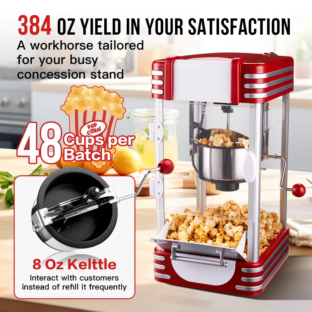 Commercial Popcorn Machine Fully Automatic Popcorn Machine Household Small