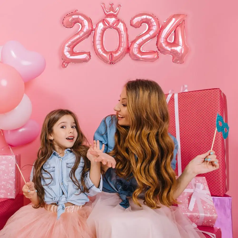 

2024 цифровой воздушный шар с новым годом баннер гирлянда шар 2024 фотография Рождественский фон фотография веселый E A1K3