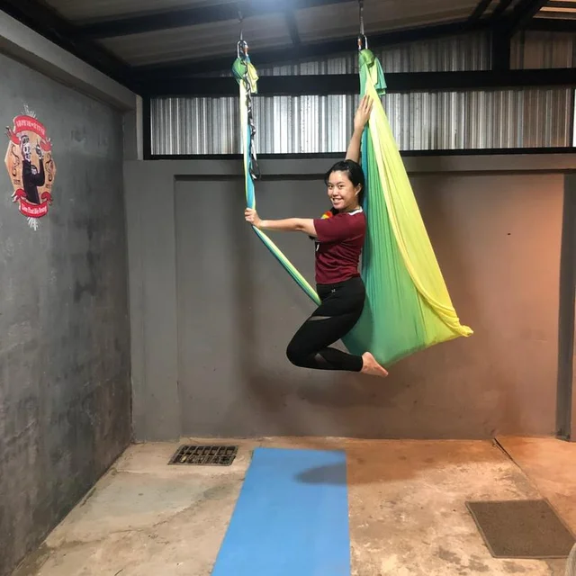 Aerial Yoga Hammock Fabric 1-9m Flying Pilates Yoga Therapy Swing Silk Anti-Gravity Fitness Meditation Mat Home Gym rede de ioga 6