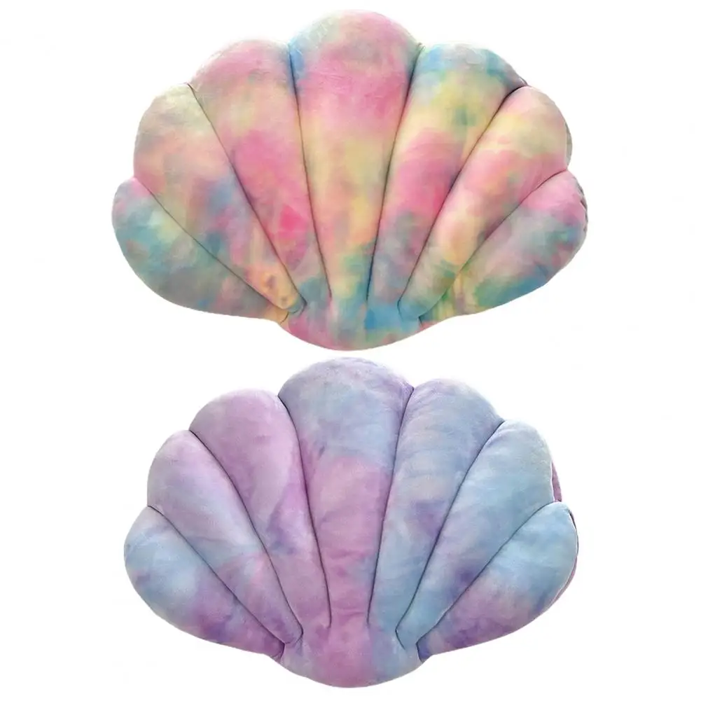 1Pc Throw Pillow Colorful Seashell Shape Fully Filling Plush Stuff Toy Ocean Theme Elastic Sofa Bed Decoration Office Nap Pillow 4