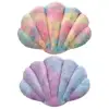 1Pc Throw Pillow Colorful Seashell Shape Fully Filling Plush Stuff Toy Ocean Theme Elastic Sofa Bed Decoration Office Nap Pillow 4
