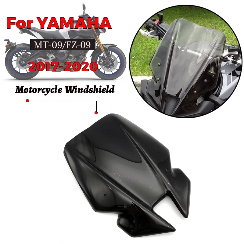 

MTKRACING For YAMAHA MT-09 FZ-09 MT09 FZ09 2017-2020 Motorcycle Front Windshield Windshield Visor