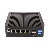 HUNSN Micro Firewall Appliance,Mini PC,PFSense,Mikrotik,OPNsense,N100,RS34,VPN,Router PC,4LAN,HDMI,DP,SIM Slot,Console,Type-C 1
