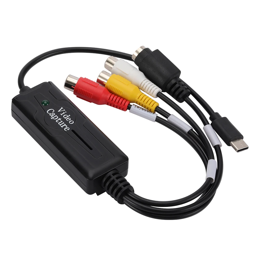 USB 3.1 이지 캡 비디오 오디오 컨버터, DVD/VCD/MP4 C타입 비디오 캡처 컨버터, 1 채널 오디오 캡처 어댑터 컨버터