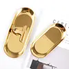Stainless Steel European Oval Gold Tray Thickened Western Food Dessert Single Layer Flat Tray Jewelry Item Multi-Purpose Storage 1