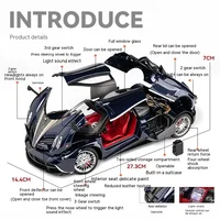 1:18 Pagani Huayra Dinastia Racing Sport Car Alloy Metal Diecast Model Toy Vehicle Toy Car Sound & Light Collection Boy Toy Gift 2