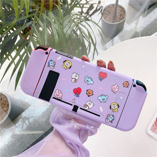 Purple Cartoon Shell For Nintendo Switch Accessories Soft Silicone Case NS JoyCons Protection Case for Switch Accessories