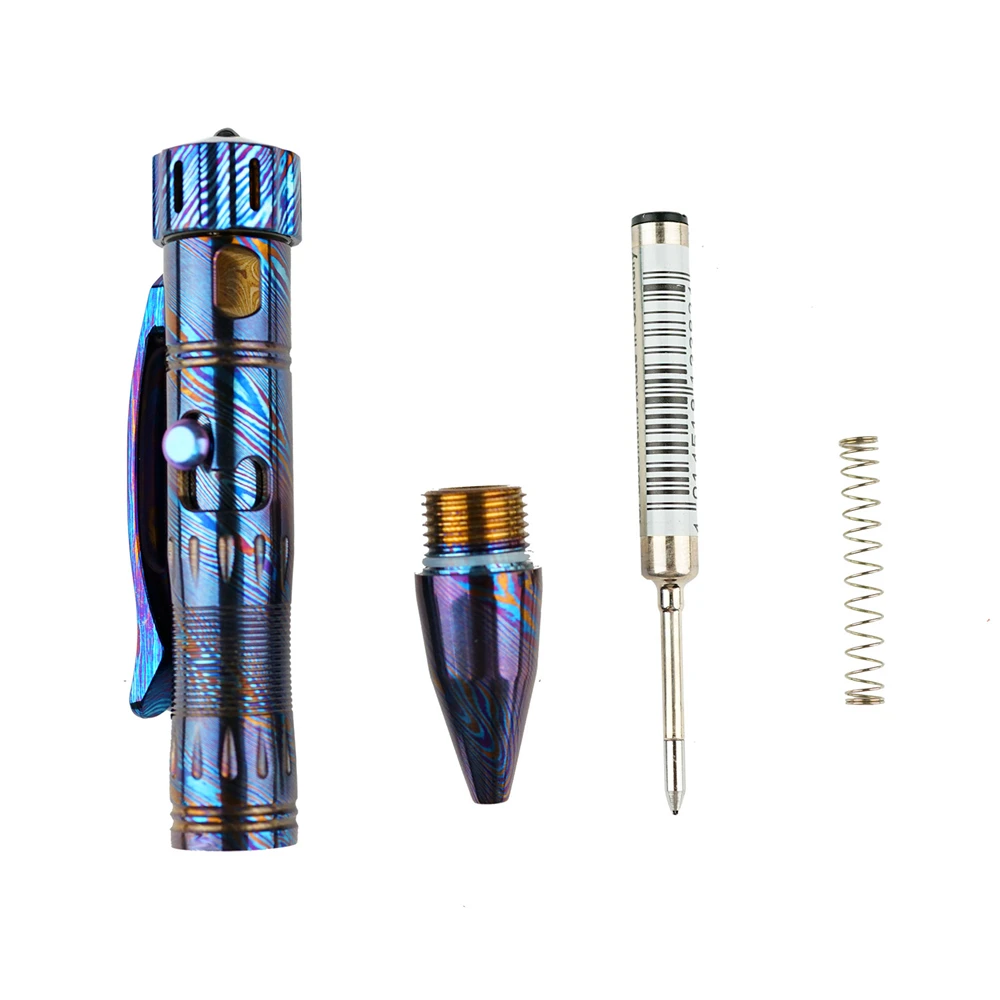 MecArmy TPX10 티타늄 볼트 액션 전술 펜, CNC 정밀 가공 필기 펜, LAMY M22 리필 사용, 야외 자기 방어