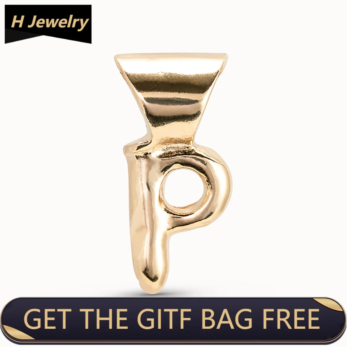 

2024 Creative Design Spain UNO de 50 Jewelry DIY accessory 14K gold Letter P Pendant Bracelet Necklace Ring Women's Gift