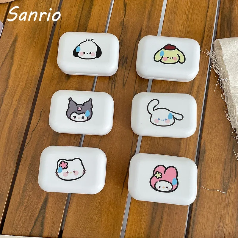 

Kawaii Sanrio Hello Kitty Mini Contact Lens Case Pompompurin Pochacco Cinnamoroll Cute Compact Contact Lens Box Birthday Gift