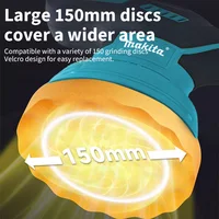 Polisseuse de voiture électrique Makita sans fil, 8 vitesses, affichage numérique, machine à polir et cirer les voitures, compatible avec batterie Makita 18V 4