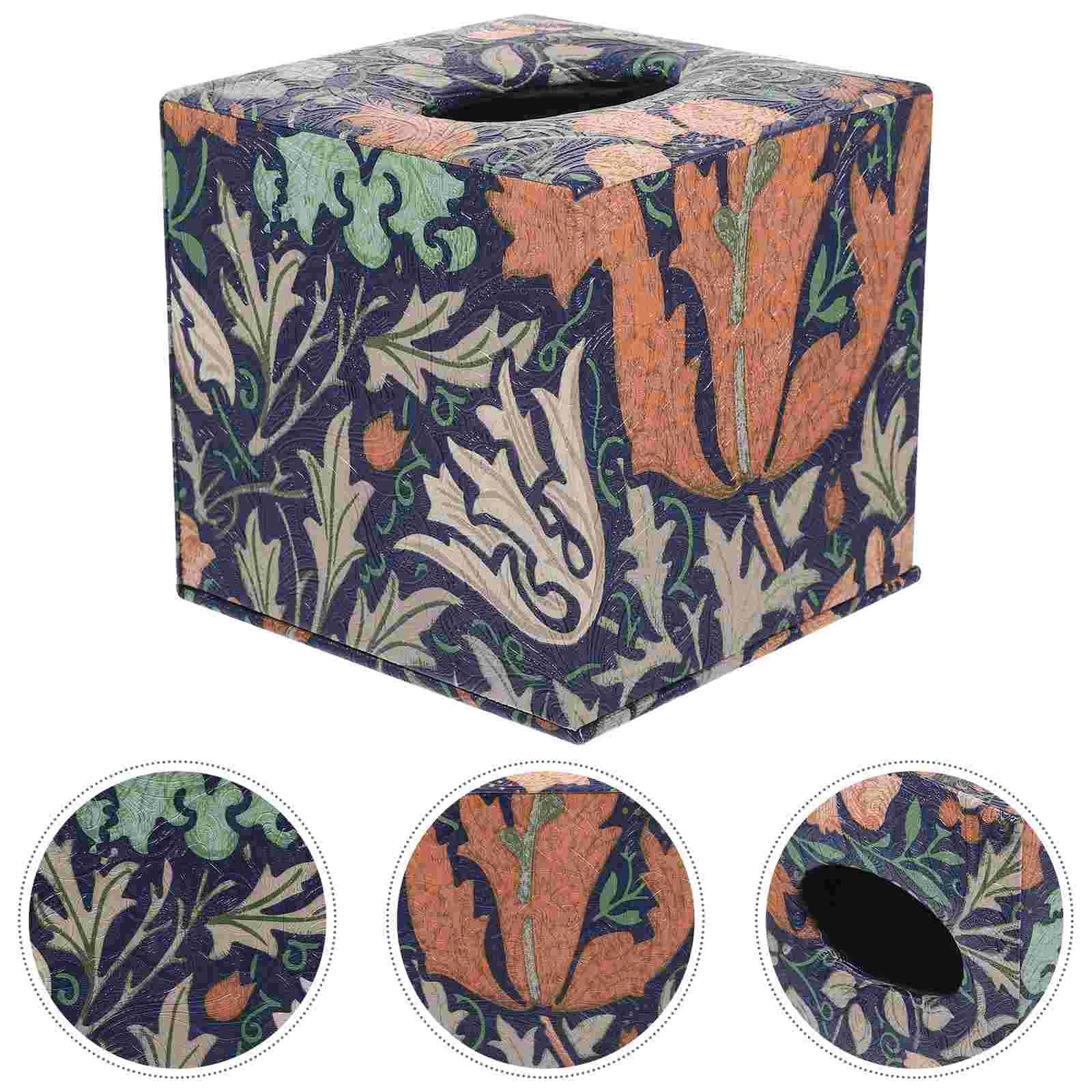 

Vintage Tissue Box Classical Napkin Holder Paper Towel Holder for Bathroom Living Room Office