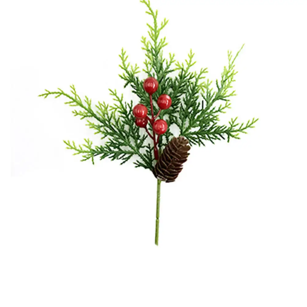 24Pcs Christmas Pine Picks Novelty Simulation Christmas Pine Branches  Decors Christmas Tree Hanging Ornaments Pine Pick 7X5CM - AliExpress