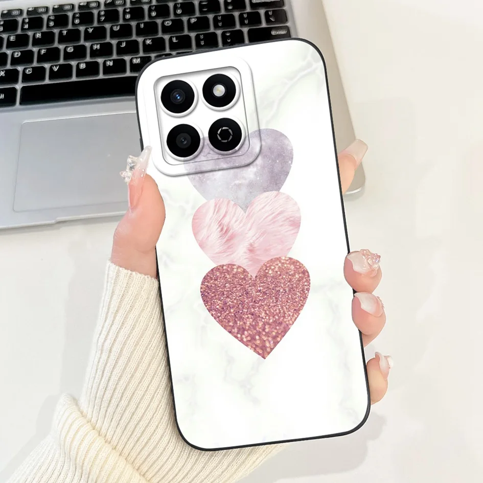 Shockproof Sweet Heart Silicone Phone Case - Pink