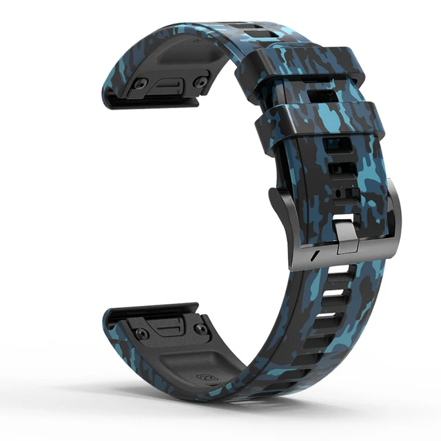 Silicone Quick Fit Smart Watch Band, 22-26mm Adjustable Strap Wristband