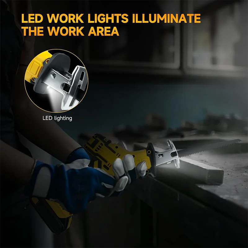 For 20V Dewalt 3999W Cordless Electric Reciprocating Saw Multifunctional Metal Wood Pipe Cutting Saw Without Battery 2