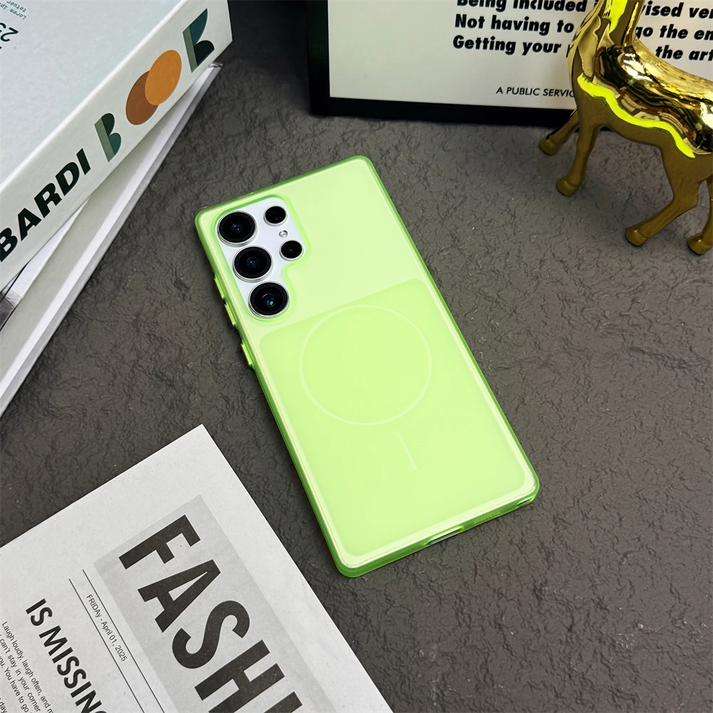 Ultra Thin Matte Magnetic Transparent Case with Magsafe Wireless Charging Capability