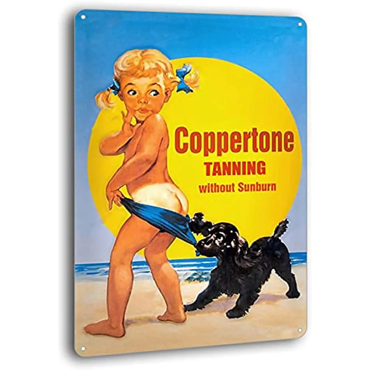 

Coppertone Suntan лосьон Настенный декор BarTin металлические знаки винтажный знак 8x12 дюймов