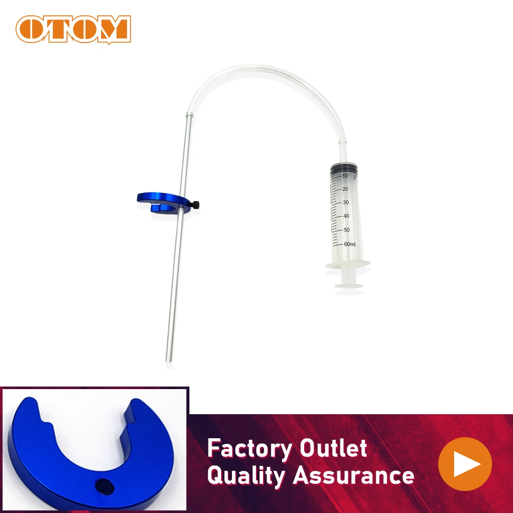 Motorcycle Fork Oil Tool Kit OTOM Motorcycle Suspension Fork Oil Level Gauge Tool For Harley Hyosung CRF YZF RMZ KTM Syringe Adjustable Ring Measuring Tools