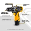 DEKO 12V 16V 20V SET1 Cordless Drill 2 Speed Electric Screwdriver DIY Mini Wireless Power Driver DC Lithium-Ion Battery 3/8-Inch 2