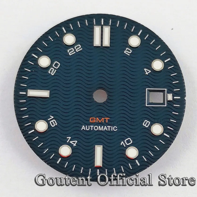 Goutent-ムーブメント付き時計,31mm腕時計,白,黒,青のダイヤル