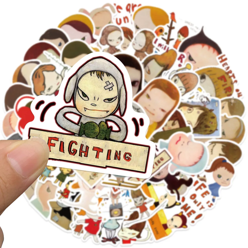 50PCS Japan Nara Yoshitomo Stickers Cute Decal Laptop Motorcycle Luggage Snowboard Fridge Phone Car Waterproof Sticker 4