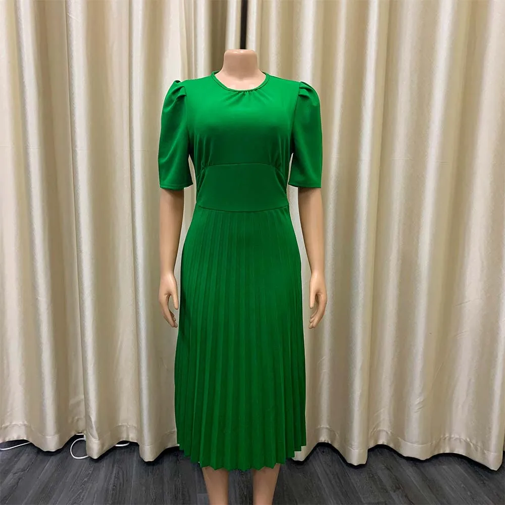 Women Evening Party Plus Size Midi Dresses 2023 New Summer Short Sleeve Luxury Elegant African Formal Wedding Cocktail Clothing