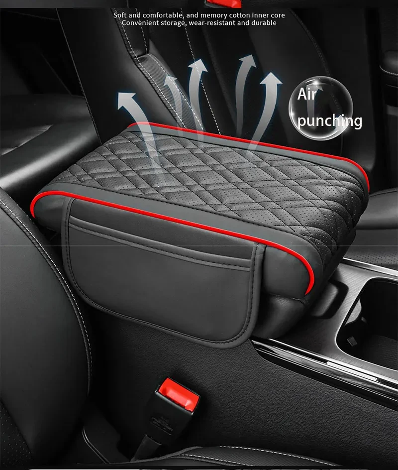 Auto Armlehne Box Erhöhen Pad Atmungsaktive Zentrale Armlehne Erhöhen Höhe Multifunktionale Lagerung Erweiterte Auto Schutzhülle – Detail 7