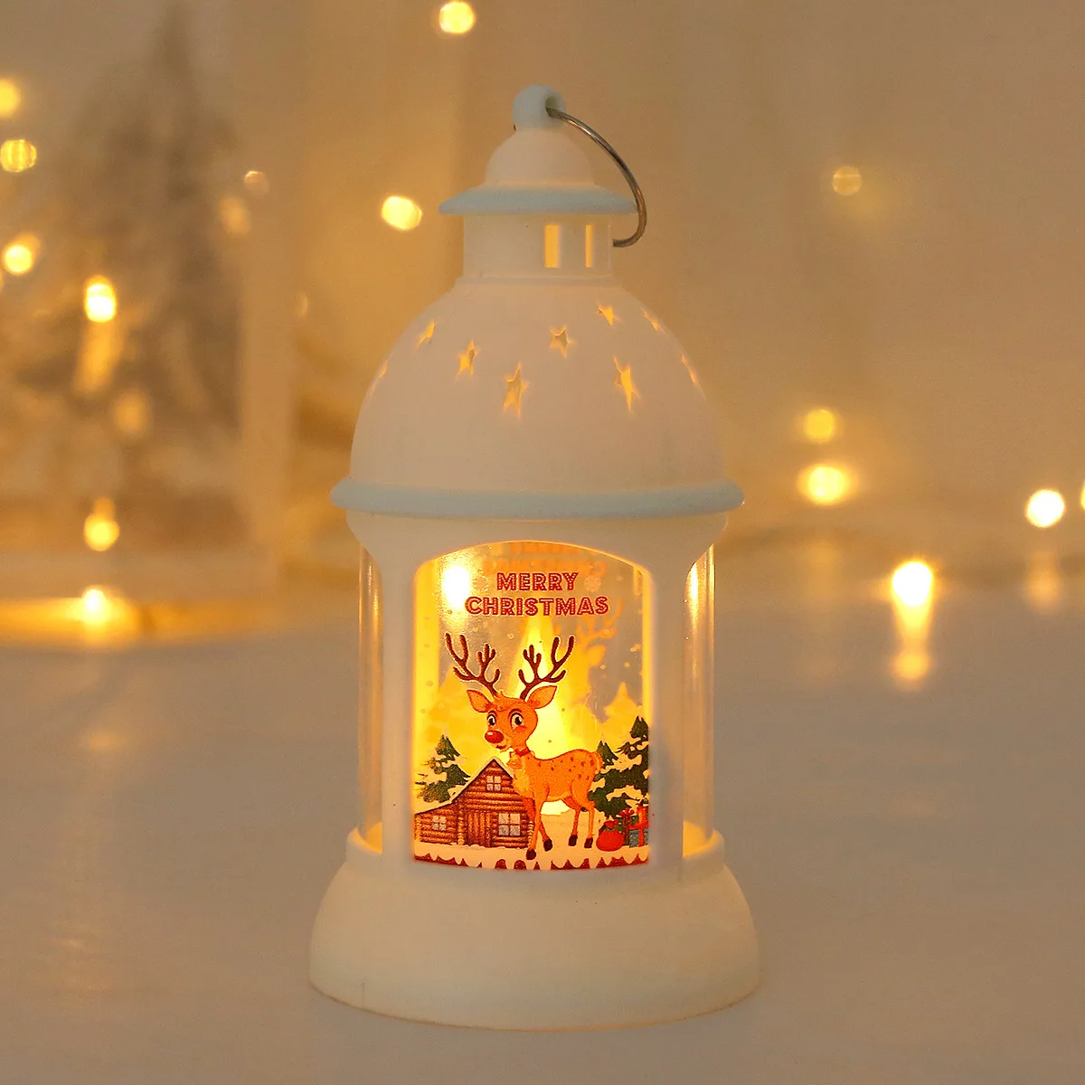 Christmas Lantren Led Light 2024 Christmas Decoration for Home Room Bedroom Fairy Lights Navidad New Year Decorative Lamp 6
