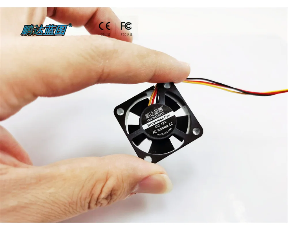 Pengda Blueprint 3010 High RPM 12V 0.122A Dual Ball Bearing 3CM Three Wire Speed Measurement Function Mini Fan 30*30*10mm 3dsway 3d printer parts 2 in 1 out dual head extruder hotend fan bracket dc 12v 24v 3010 turbo cooling fan blower guide duct kit