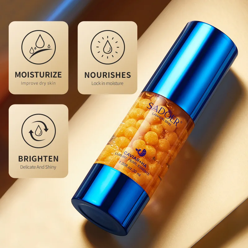 SADOER Caviar Hyaluronic Acid Face Essence Moisturizing Nourishing Firming Facial Serum Lotion Beauty Face Skin Care Products 4