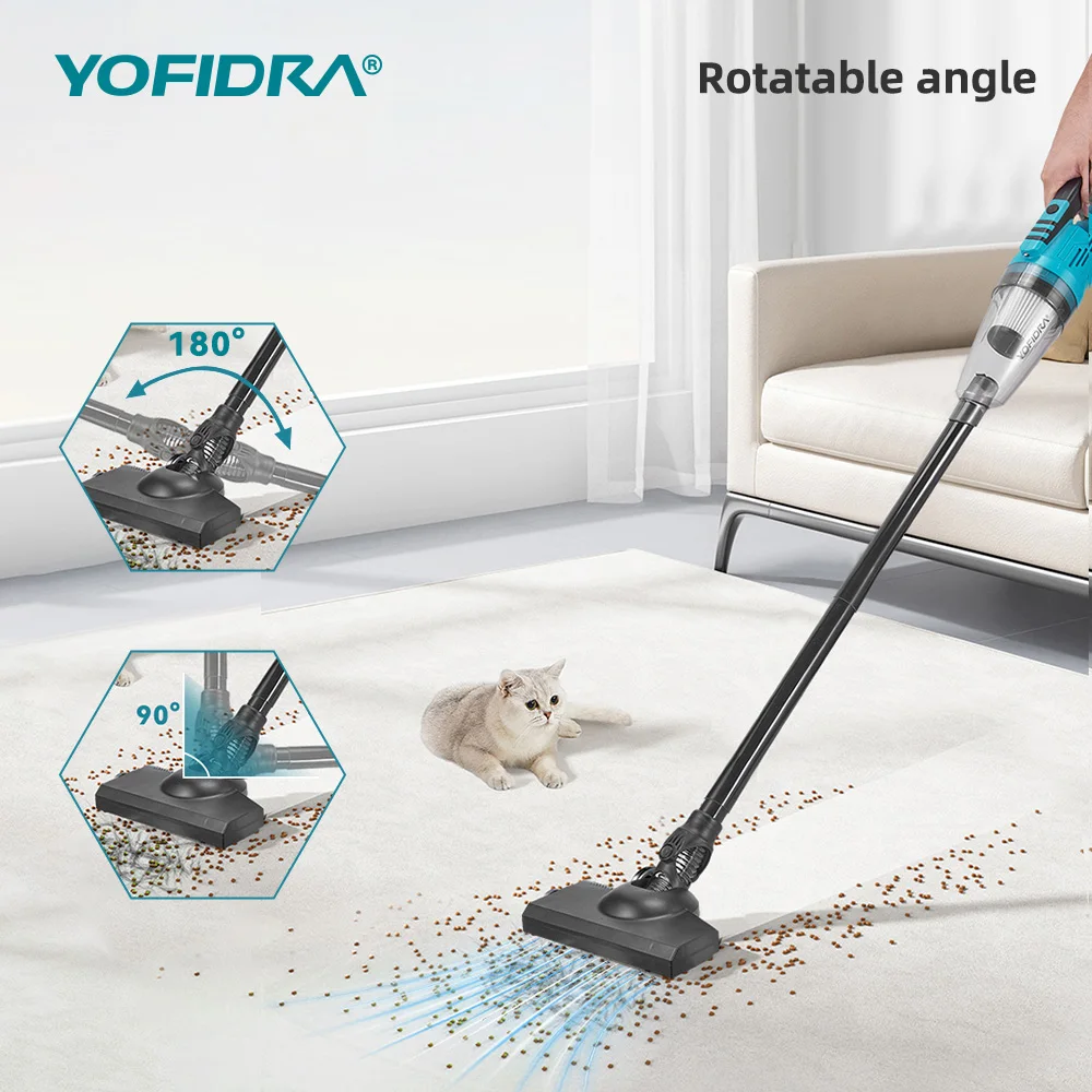 YOFIDRA Cordless Electric Vacuum Cleaner Portable Rechargeable