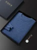 Men 100% Cashmere Knit Sweaters Warm Long Sleeve Pullovers Round Neck Male Luxury Clothing Jumper Tops Spring Fall Winter 2024 1