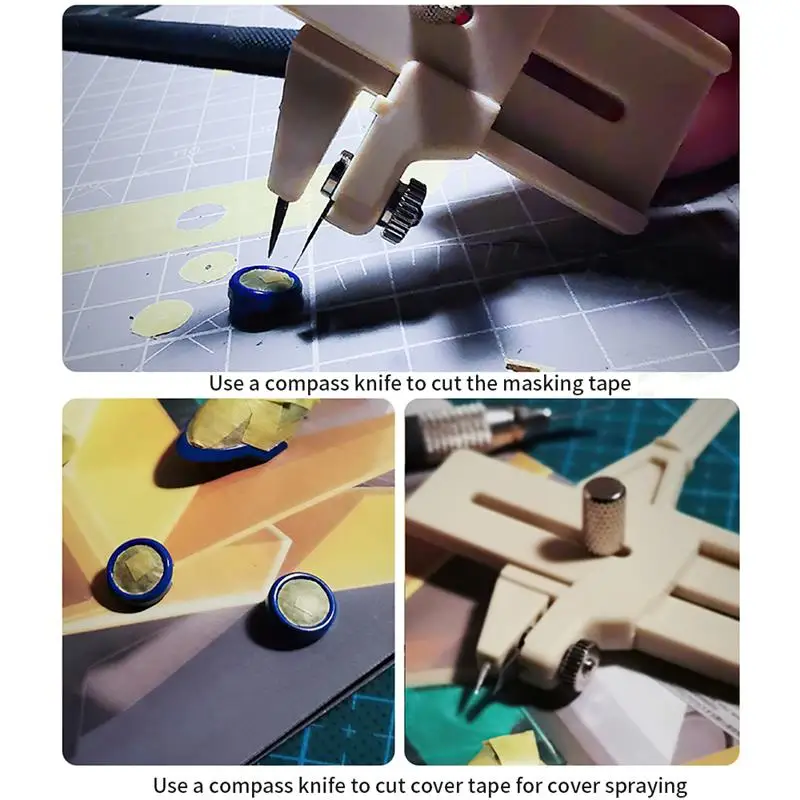 Adjustable Masking Tape Circular Cutting Tool Cutting Diameter: 4mm-100mm Circle Cutter model tools Hobby Craft Tool