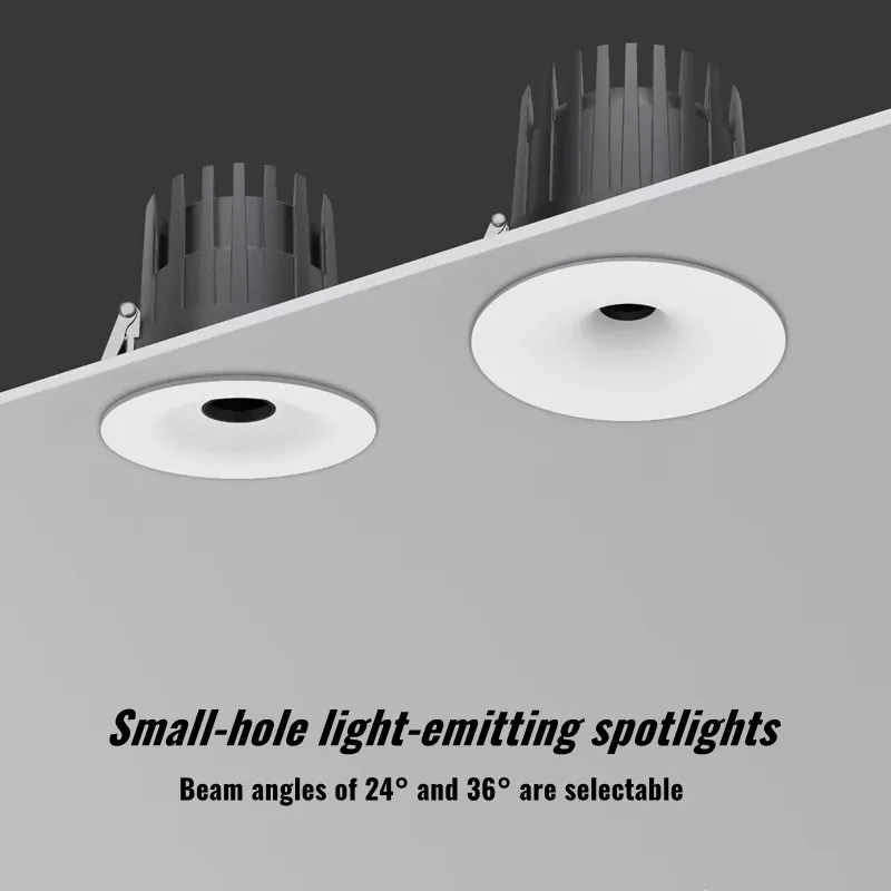2025년형/임베디드 소형 구멍형 발광 LED 스포트라이트(가정용, 호텔용, 눈부심 방지, 메인 조명 없음) 110V/220V