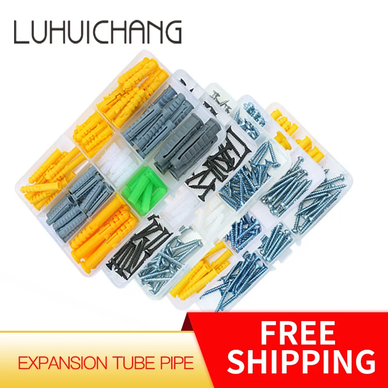 luhuichang Plastic Expansion Tube Pipe Wall Anchors Plugs Expansion With Phillips Head Screw Kit M3.5 M4 M5 M6 M8