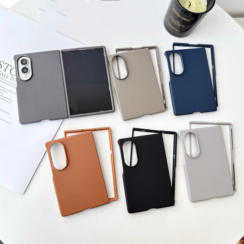 Luxury Genuine Leather Shockproof Phone Case - Premium Foldable Design