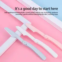 Safe Folding Ladies Face Shaver Eyebrow Trimmer Blade Anti-Scratch Razor Makeup Tools Eyebrow Trimmer Face Razor for Women 2