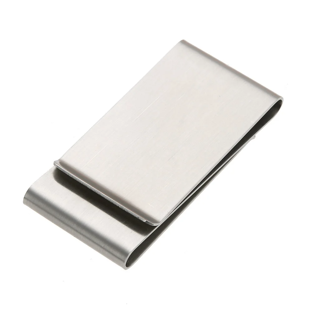 Stainless Steel Money Clip Credit Card Holder for Card Book Portable Unisex