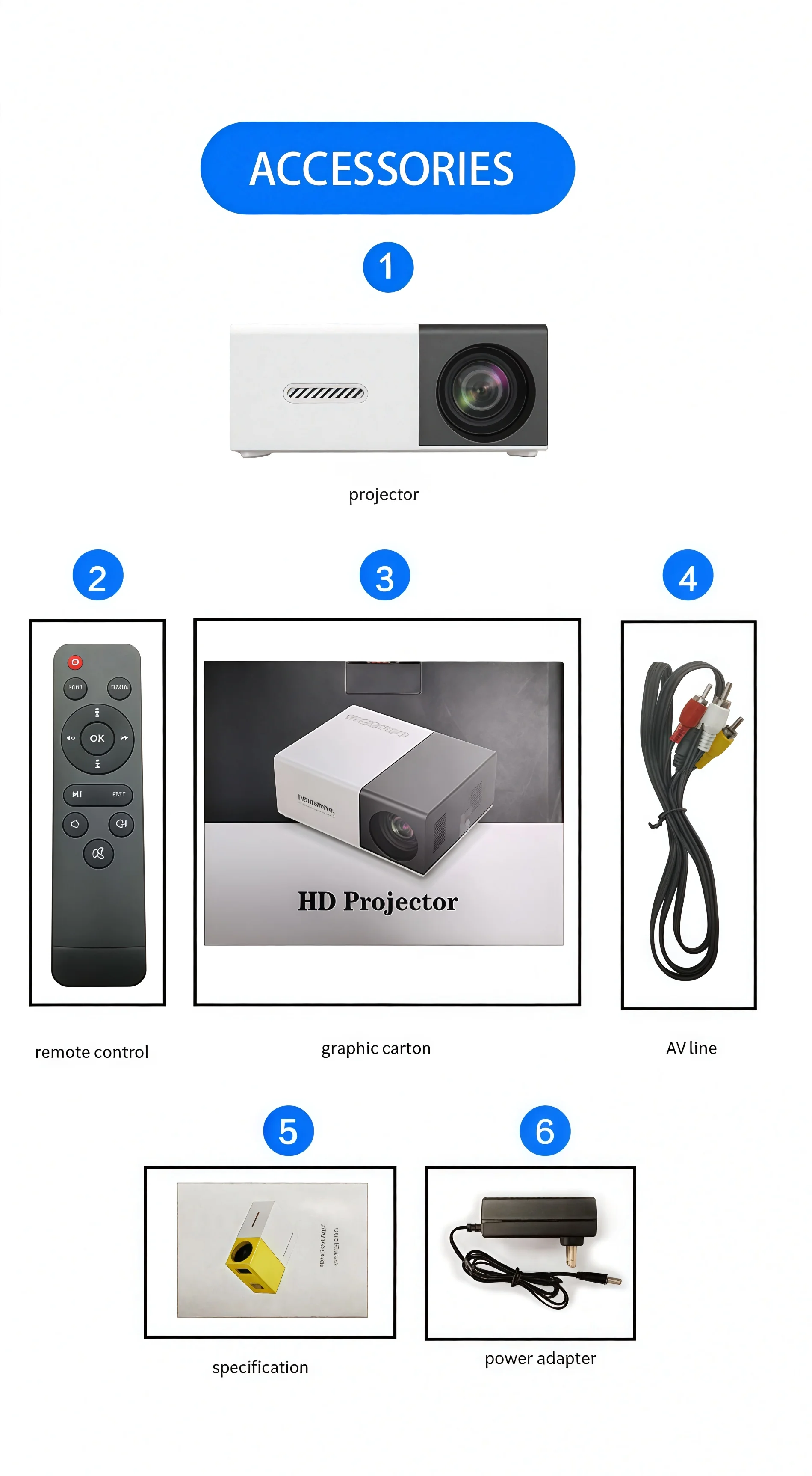 Mini Portable For Cartoon Outdoor LED Pico Movie Projector for Home Theater Kids