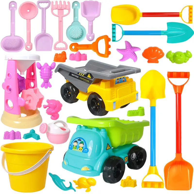 

Summer Cute Soft Baby Beach Toys Baby Beach Game Toy Children Sandbox Set Kit Summer Toy for Beach Play Sand Water Play Cart