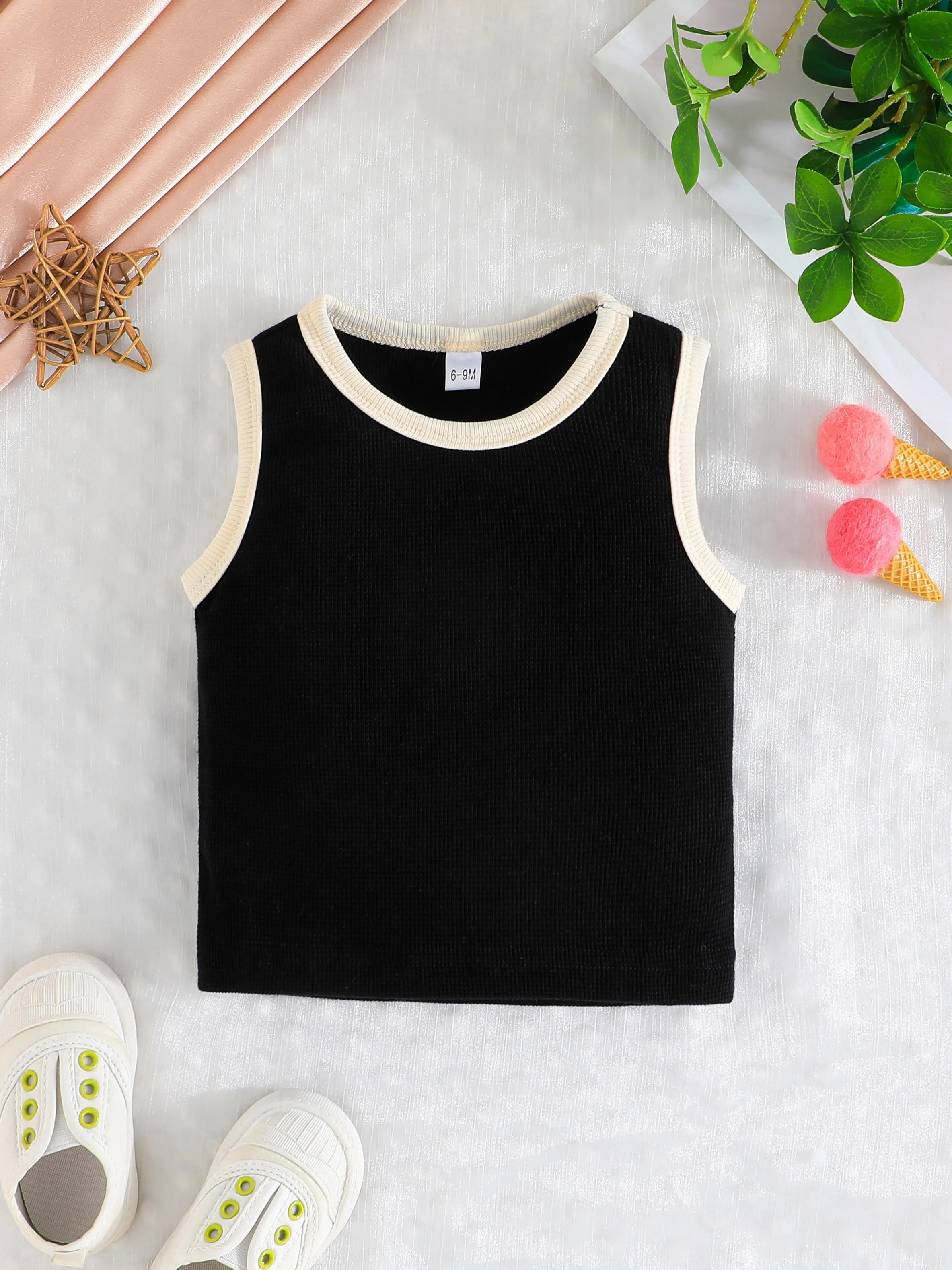4Piece/L Summer Kids Tops Clothes Tank Sleeveless Breathable Cotton Children T-shirt Vest Top Clothing Outfit Boys Girls